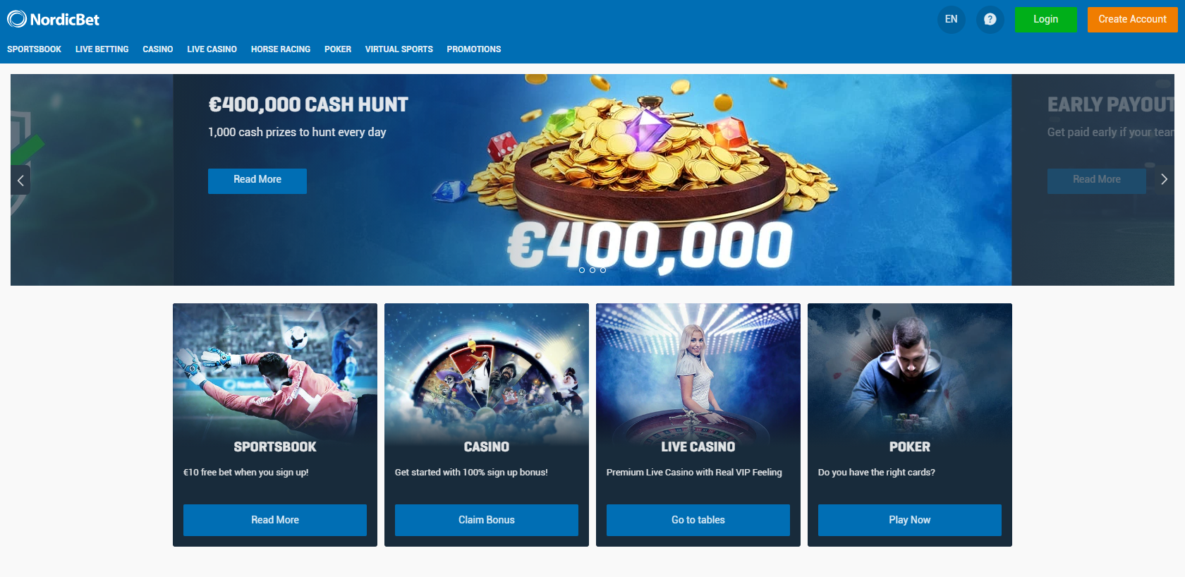 Nordicbet live casino poker